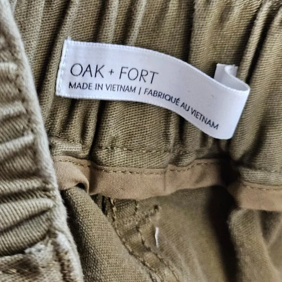 Oak + Fort Womens High Rise Cargo Utility Straight Leg Pants  Size Medium Green - Picture 7 of 8